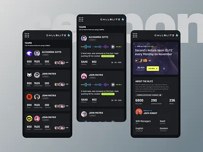 CallBlitz - Responsive design screens community platform crm dashboard crypto dashboard esports app esports dashboard esports website fanbase app fanbase platform fandom platform game marketplace game platform gaming app gaming dashboard gaming website influencer marketing platform p2p marketplace saas dashboard saas website web3 gaming