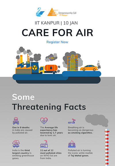 Facts Poster | SEE Care for Air design graphic design