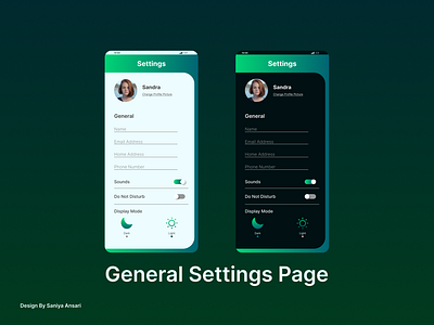 User Settings Page app branding dailyui design graphic design illustration logo ui userinterface ux vector