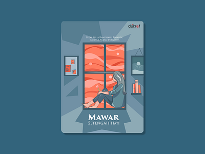 MAWAR SETENGAH HATI book cover design graphic design illustration vector