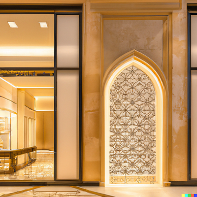 Luxurious Classic Arabic Interior Design in Abu Dhabi 3d graphic design