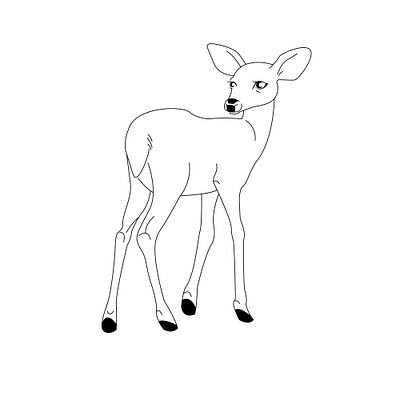 Line illustration animal character illustration line vector
