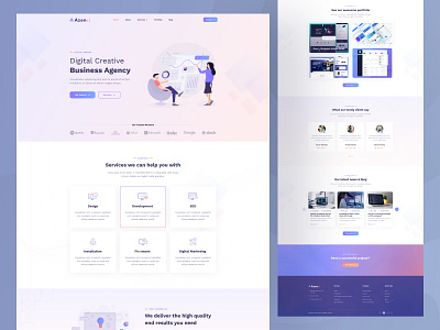 Azenci - Digital Agency Website agency clean creative creative agency design digital agency minimal popular design trendy 2023 uiux