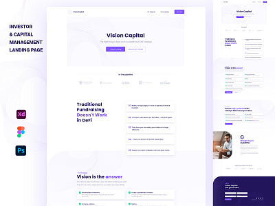 Capital Investor Landing Page Design creative creative design digital agency figma investor landing landing page simple page ui ux
