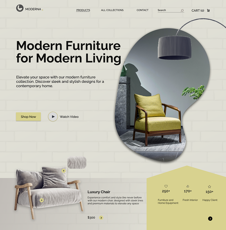 Modern Furniture site Homepage by Sotiris Akridas on Dribbble