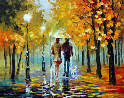 AUTUMN ELEGY 54"x40" (135cm x 100cm) — oil painting on canvas leonidafremov