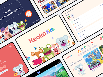 Kids Streaming Tablet App kidsapp kidsstreamingapp kidstablet productdesign streamingapp tabletapp ui design