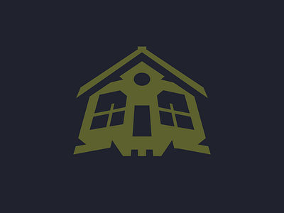 Skull House bones flat halloween house illustration logo moon night scary sharp skull sky stars