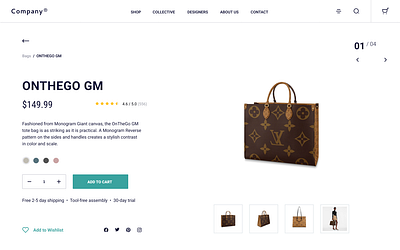 E-commerce (Bag) bags branding e commerce landing page responsive ui ux