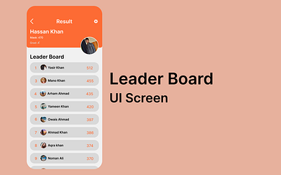 Daily-ui-019-Leader Board 019 acedmy board brand branding dailyui dailyui019 dailyuichallenge leader leaderboard result resultscreen ui ux