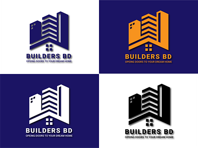 concept 02-REAL ESTATE-BUILDERS BD LOGO DESIGN branding branding logo corporate creative design logo professional real estate logo