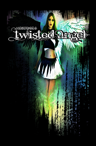 Twisted Angel Graphic T-shirt Design art design graphic design illustration typography
