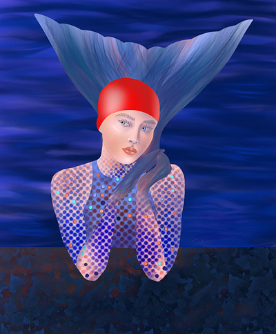 Modern Mermaid graphic design illustration vector