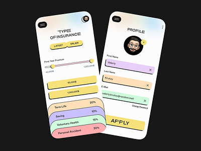 Companion — Mobile Insurance Agent Finder (App) app card clean concept design fresh insurance interface minimalism mobile pastel profile ui
