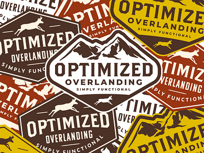 Optimized Overlanding - Badge exploration apparel badge branding design emblem graphic design illustration logo patch retro sticker vector vintage