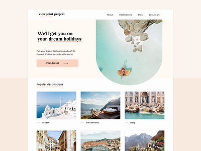 Daily UI challenge 003 - Landing Page 003 cleanui dailyui dailyui003 design landingpage layout luxury minimal orange travel ui web webdesign