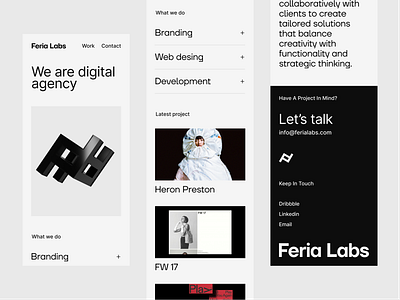 Feria Labs app branding design graphic design logo portfolio studio ui ux webdesign