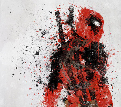 Deadpool splat art design hardwork illustration new