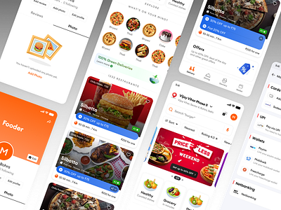 Fooder App 3d branding design dinning food app food ordering app graphic design home screen logo online shopping sumit ui ux
