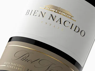 Bien Nacido Estate wines best wine label bien nacido estate california wine design embossed wine label gold foil label illustration jordan jelev label printing logo napa valley santamaria valley strategic branding the labelmaker wine branding wine label design wine label print wine packaging