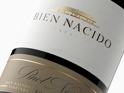 Bien Nacido Estate wines best wine label bien nacido estate california wine design embossed wine label gold foil label illustration jordan jelev label printing logo napa valley santamaria valley strategic branding the labelmaker wine branding wine label design wine label print wine packaging