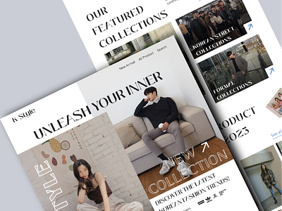 K-Style | Fashion Landing Page apparel branding clean clothes clothing company design ui ecommerce fashion fashion website korea korea fashion korean style kpop minimalist outfit streetwear style ui wear web design