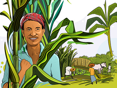 Farmers of Bangladesh design digital illustration farmer illustraion illustration illustration art illustrations illustrator vector illustration