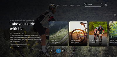 Take Your Ride design ui web