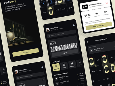ParkEasy - parking app concept app concept parking ui ux
