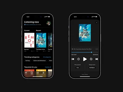 B—W 04 app apple audiobooks books clean clear concept design listen minimal mobile product read ui ux