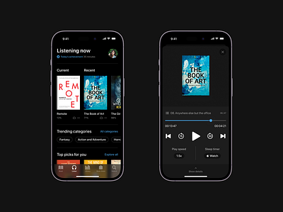 B—W 04 app apple audiobooks books clean clear concept design listen minimal mobile product read ui ux