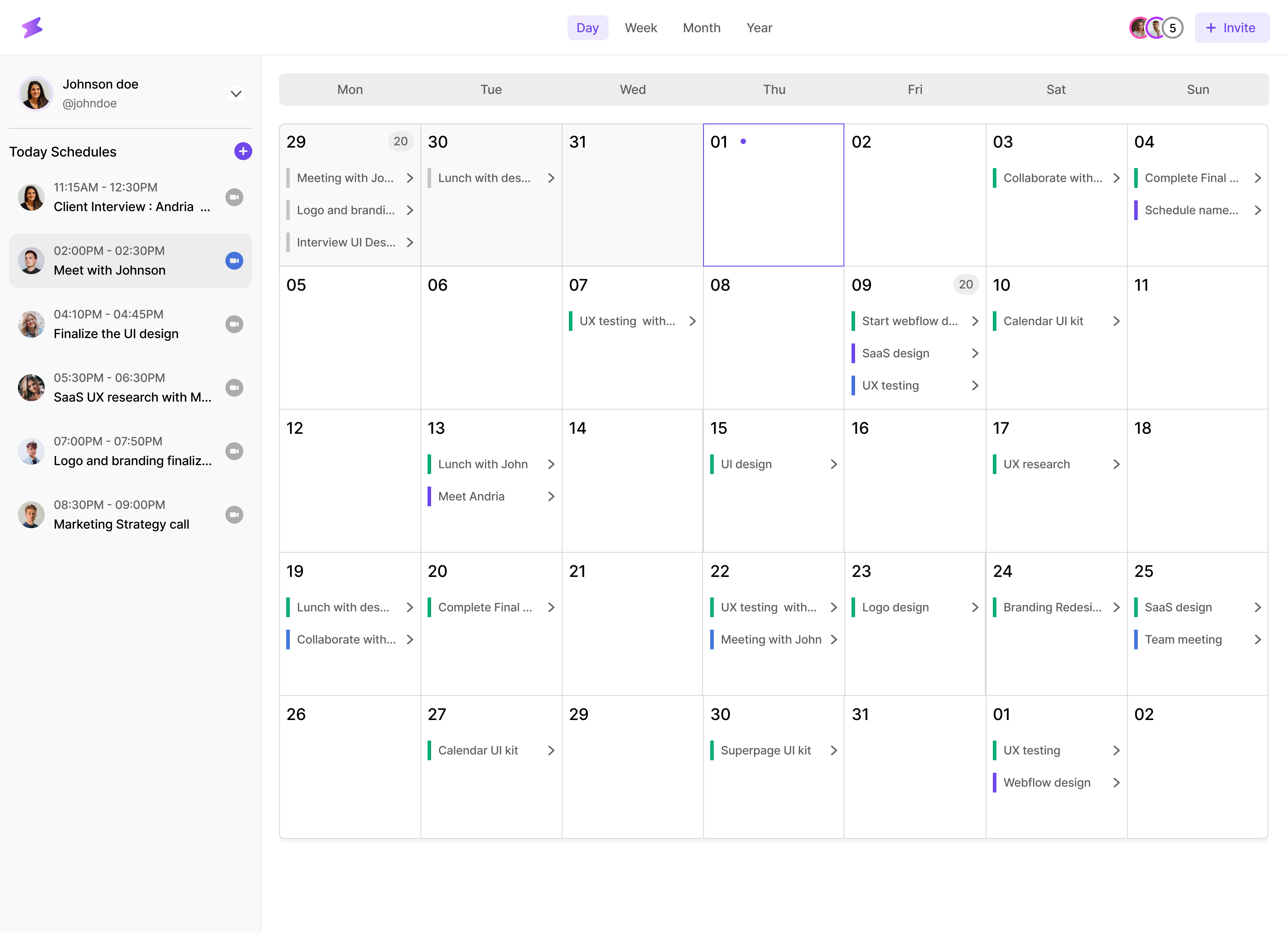 Example of Saas Web App Design Using Figma