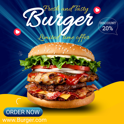 Burger flyer graphic design