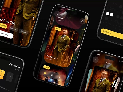 Cinema Mobile IOS App android animation app app design cinema dark theme dashboard design design ui ecommerce ios mobile mobile app mobile ui motion movie online ticket ui ux