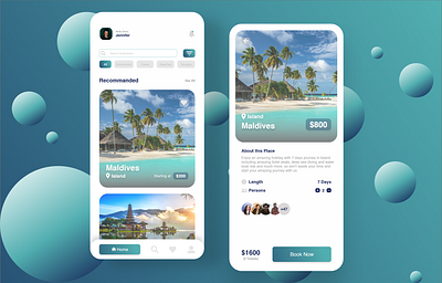 Mobile Application-Travel App UI Design adobe xd booking app ui design figma mobile app design mobile app ui mobile application travel app traveling mobile application ui ux uiux uiux design