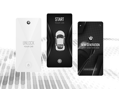 Car Remote - Mobile Design Concept app design car remote clean daily 100 challenge daily ui dark darkmode darktheme machine mobile design product design ui ux