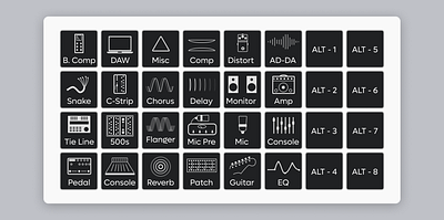 Dca ProPatch audio icon set design effect graphic design icons illustration music ui vector vst