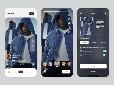 Wish Video Platform animation animation video app app animation app ui app video camera design live app minimal motion graphics orix orix creative sajon ui ux video animation