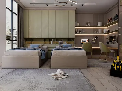 Twins bedroom for children architecture bedroom bedroomdecor childrenroom decoration interior interiordesign lifestyle wardrobe
