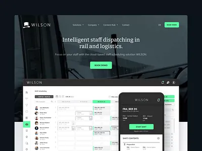Wilson LP Hero with Video Background header hero landing page ui ui design web web design web development webdesign webflow website