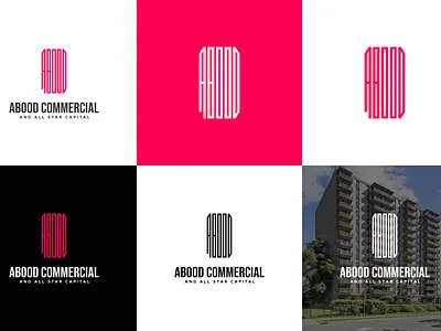 Abood Typography Logo Concept for Real Estate Business abood branding commercial design design service designstudio logo logo design property logo real estate simple typography vector