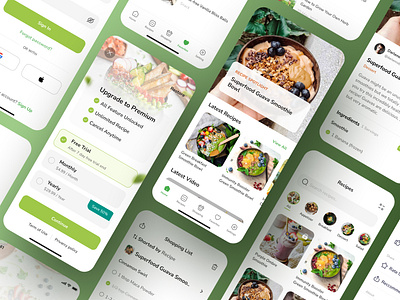 Vegan Bowls - Recipes App app design clean cook cooking cooking app design food food app mobile app recipe recipe app restaurant ui uidesign user experience ux