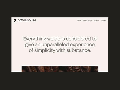 Coffeehouse - Web animation art direction coffee design exploration layout typography web