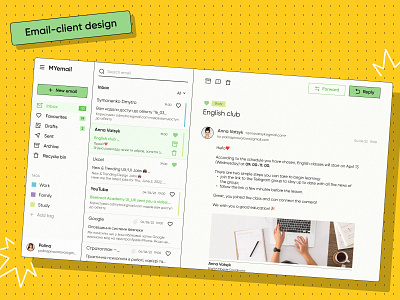 Email-client design interface ui web design