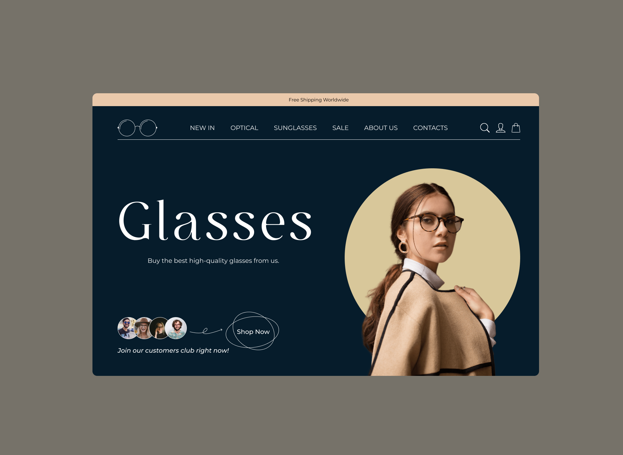 Optical Eyewear Website Design design e commerce ecommerce eyewear glasses online store optical shop sunglasses ui uiux web web design