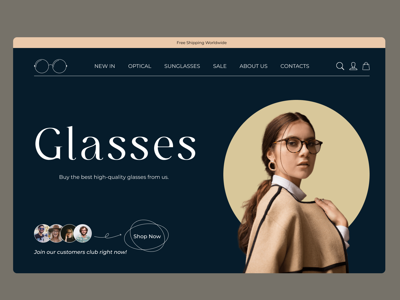 Optical Eyewear site Design by Anastasija Martenyuk on Dribbble