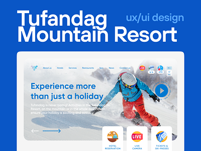 Tufandag Mountain Resort UX/UI Design design home page hospitality hotel leisure resort ski ui ux vacation website