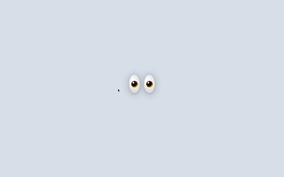 Animation – Eyes 👀 3d animation clean cursor design emoji eyes figma fun illustration skeuomorphism ui
