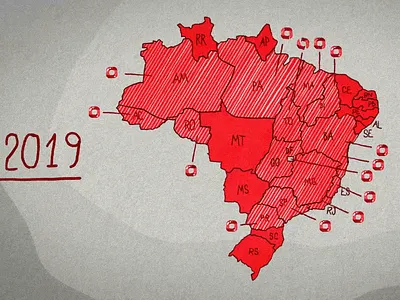 Map Reveal | Unidep 20 Anos animation branding design gif graphic design illustration logo map motion motion design motion graphics reveal scribble ui