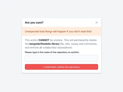 Delete confirmation modal component library components delete modal design kit design system dialog enterprise figma flowbite modal popup